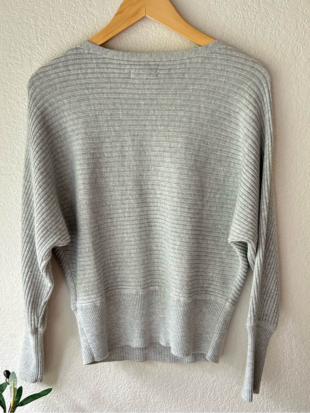 Daily Ritual Heather Gray Ribbed Scoop-Neck Sweater - Picture 2 of 3